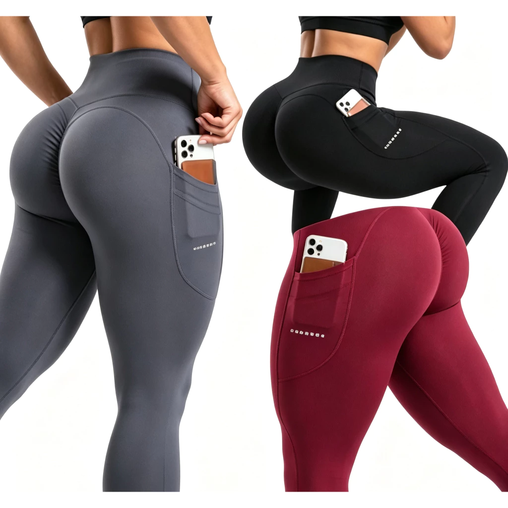 Leggings Esportivas Femininas, Cintura Alta, Forradas, Impermeáveis, Opacas, Controle Abdominal — imagem 1