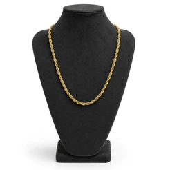 Corrente 4mm Baiano - Banhado a Ouro 18k