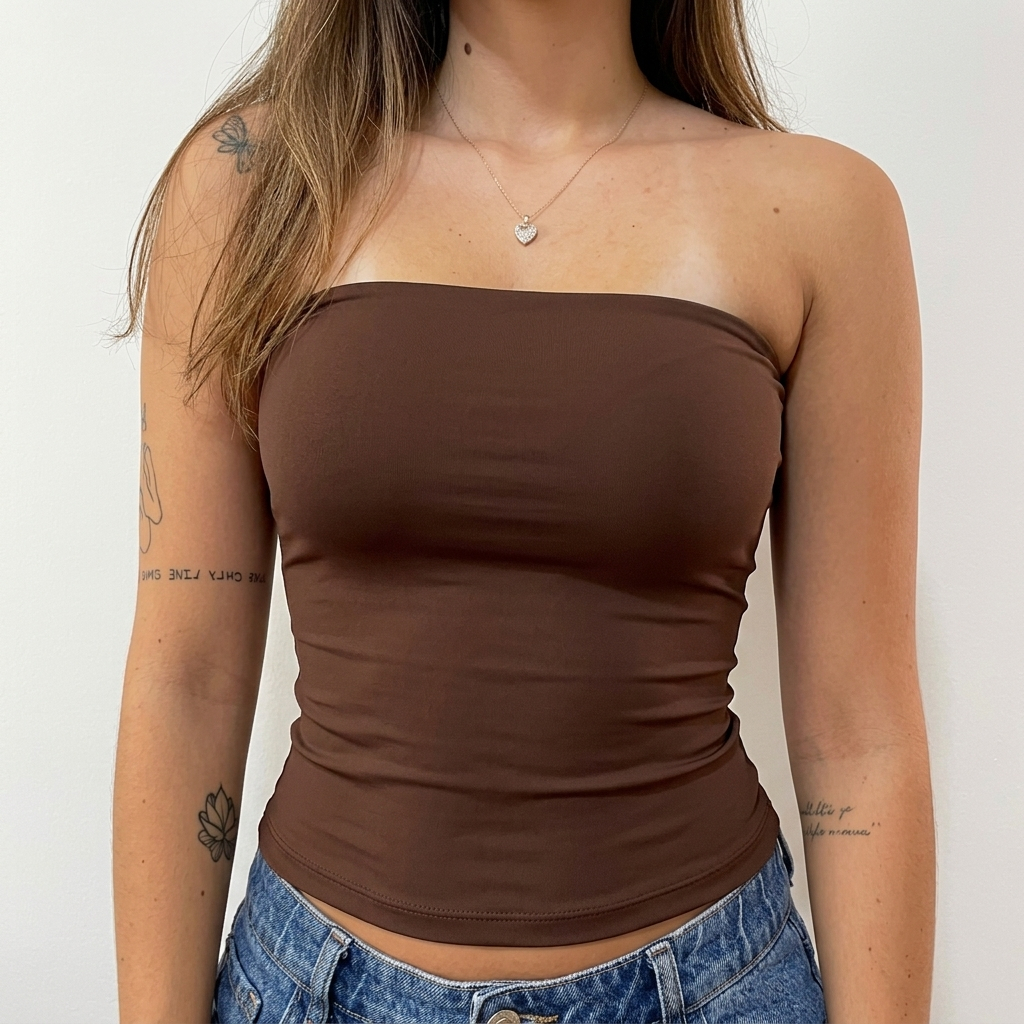 Top Cropped Feminino Tomara Que Caia Alongado Suplex Forro Duplo Sem Bojo Básico Moda Verão Elegante