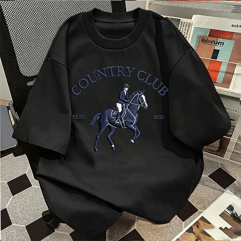 Camiseta Oversized Unissex 100% Algodão Estampada, Confortável e Respirável Plus Size Modelo Casual C3189