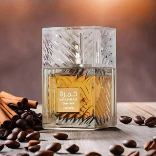 Khamrah Qahwa Unisex Arabic Perfume 100ml Eau De Parfum with Spiced Coffee Aroma, Long Lasting, Original