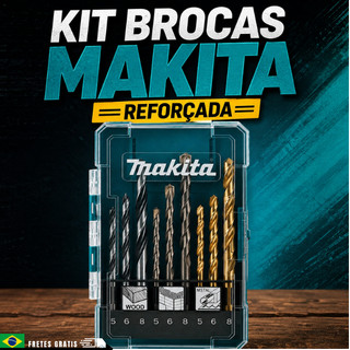 Jogo De Brocas 9 Pçs Makita Madeira Concreto Metal D-71962