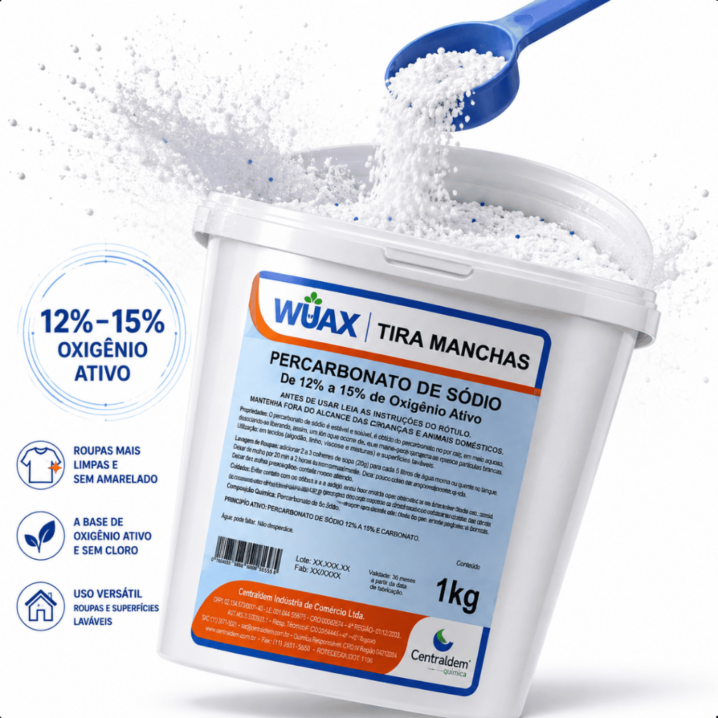 Tira Manchas Percarbonato de Sódio 1kg Wuax — Roupa Branca Clareador