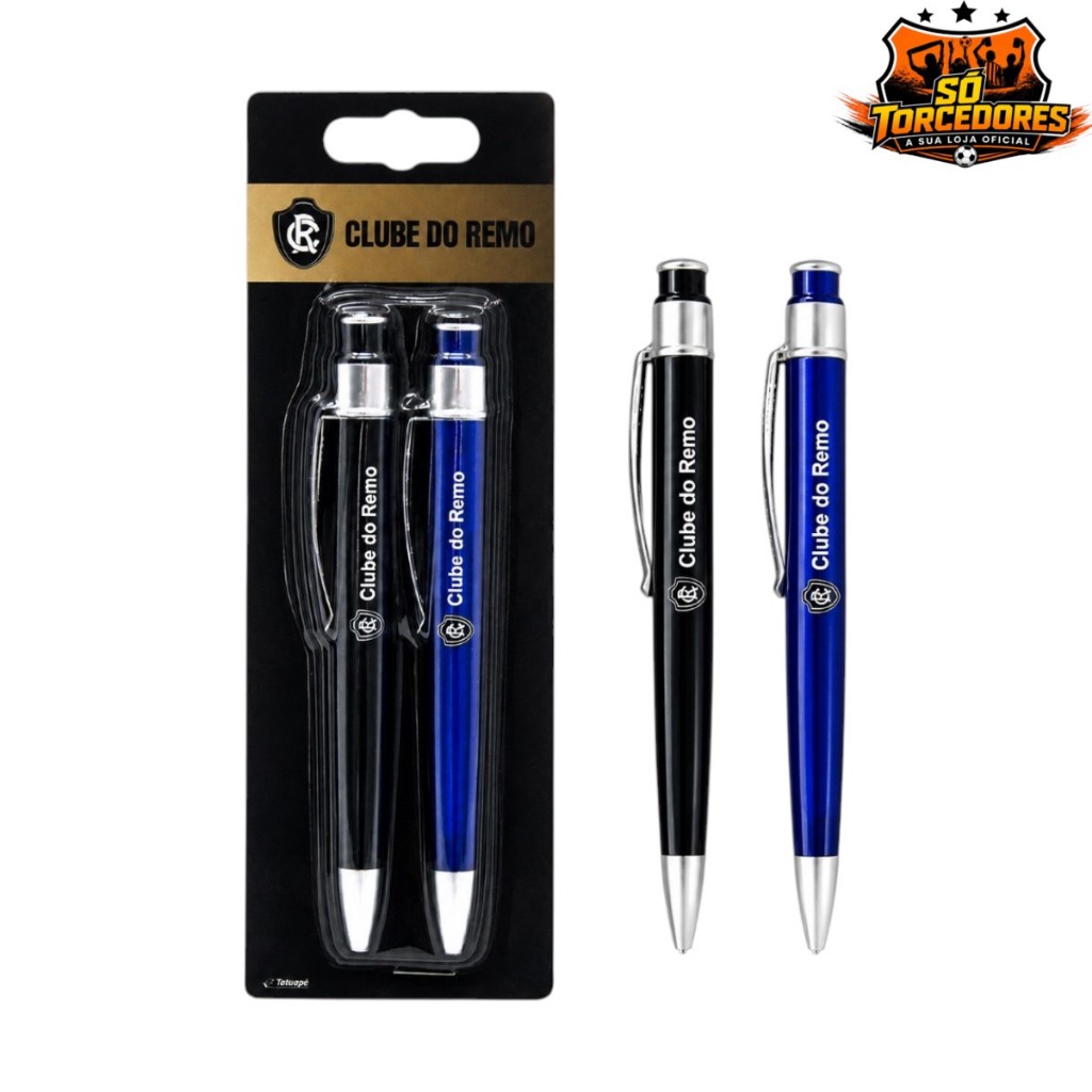 CONJUNTO 2 CANETAS CLUBE DO REMO OFICIAL