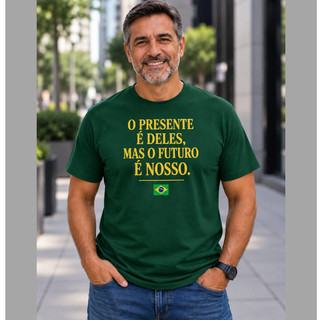 Camiseta Brasil Unissex Masculina Feminina Algodão Estampada Verde Amarela Envio Imediato
