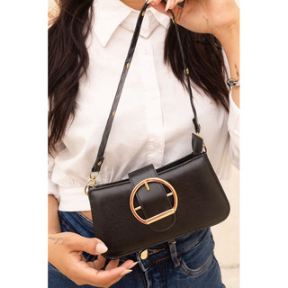 PROMOÇÃO Bolsa Transversal Feminina Alça Regulável Spikes Fivela Redonda Lançamento