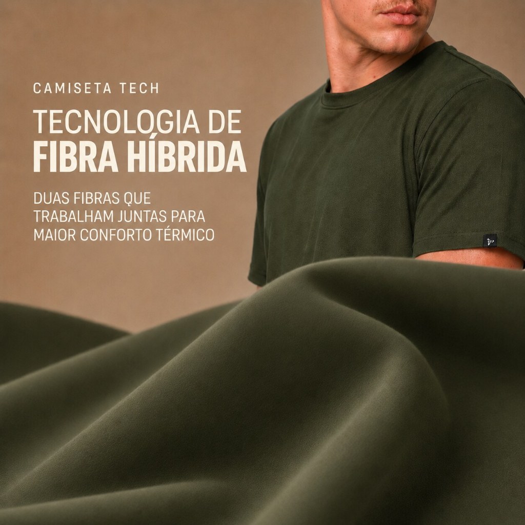 Kit 2 Camisetas Masculina Tech Premium Lisa Anti-Odor Alta Durabilidade