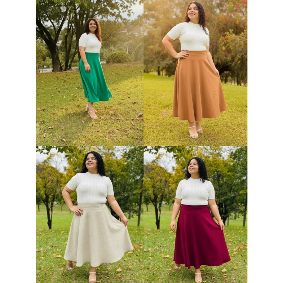 Saia Longa de Alfaiataria Elegante - Conforto e Sofisticação para Qualquer Ocasião — imagem 2 de 2