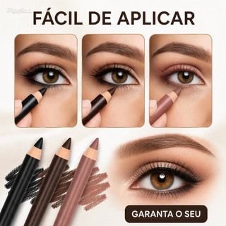 Lápis de Olho e Sobrancelha Vivai Kit + Apontador Preto / Marrom / Universal