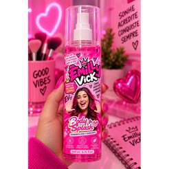 Body Splash Emilly Vick 200ml Dos Rosas Feminino Infantil Adolescente Perfume Colônia Fragrância Lançamento