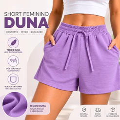 Short Feminino Duna Cintura Alta | Moda Casual, Tecido Leve e Confortável