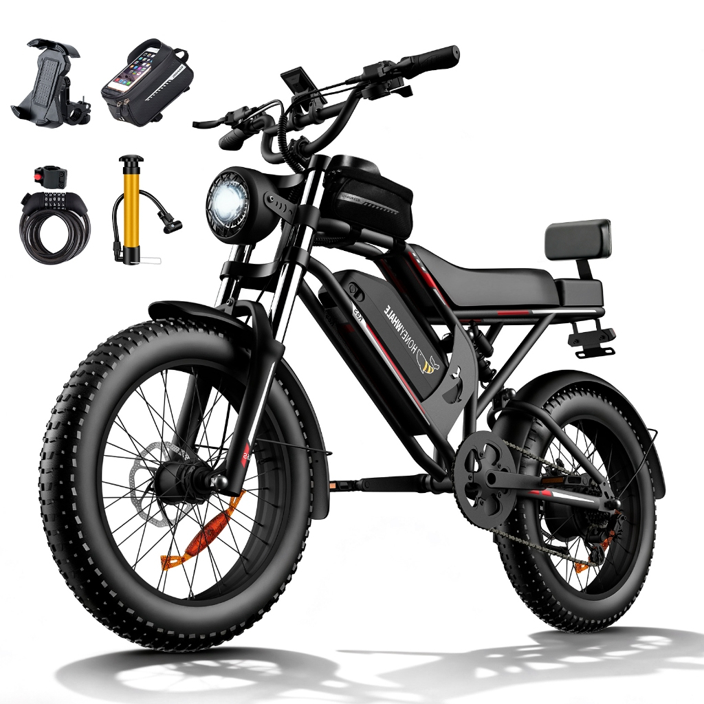 Bicicleta Elétrica Honeywhale K6S 1000W Aro 20 Hidráulica