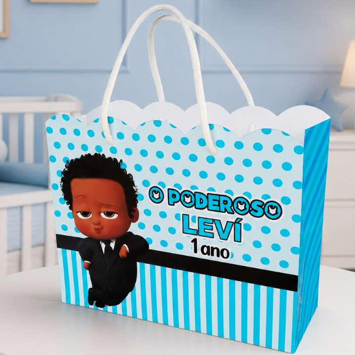 Sacolinha Personalizada Poderoso Chefinho Pegue e Monte Lembrancinha Aniversário Infantil Mimos Festa