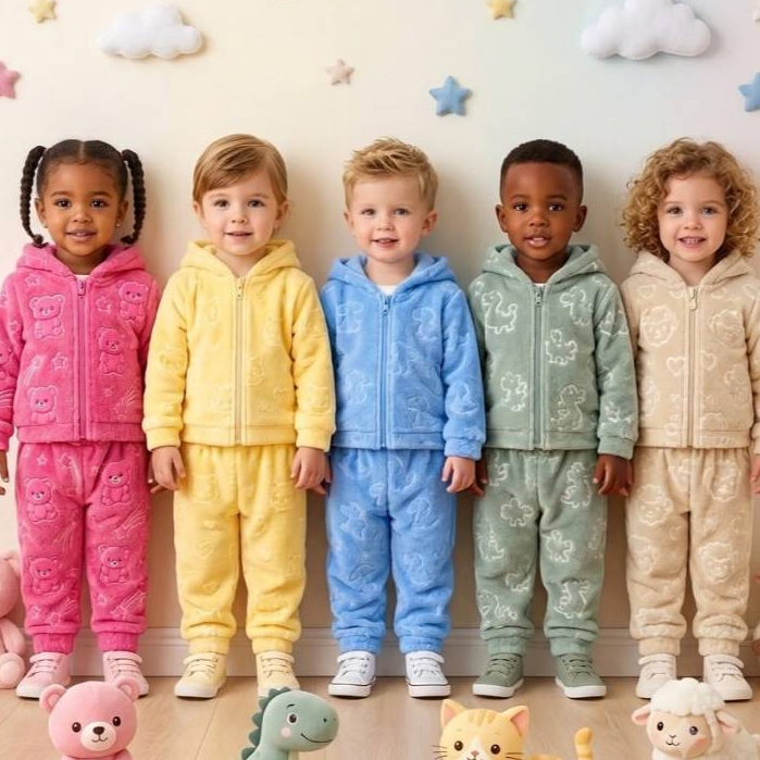 Conjunto Infantil Fleece Peluciado – Ultra Macio, e Super Quentinho - Inverno