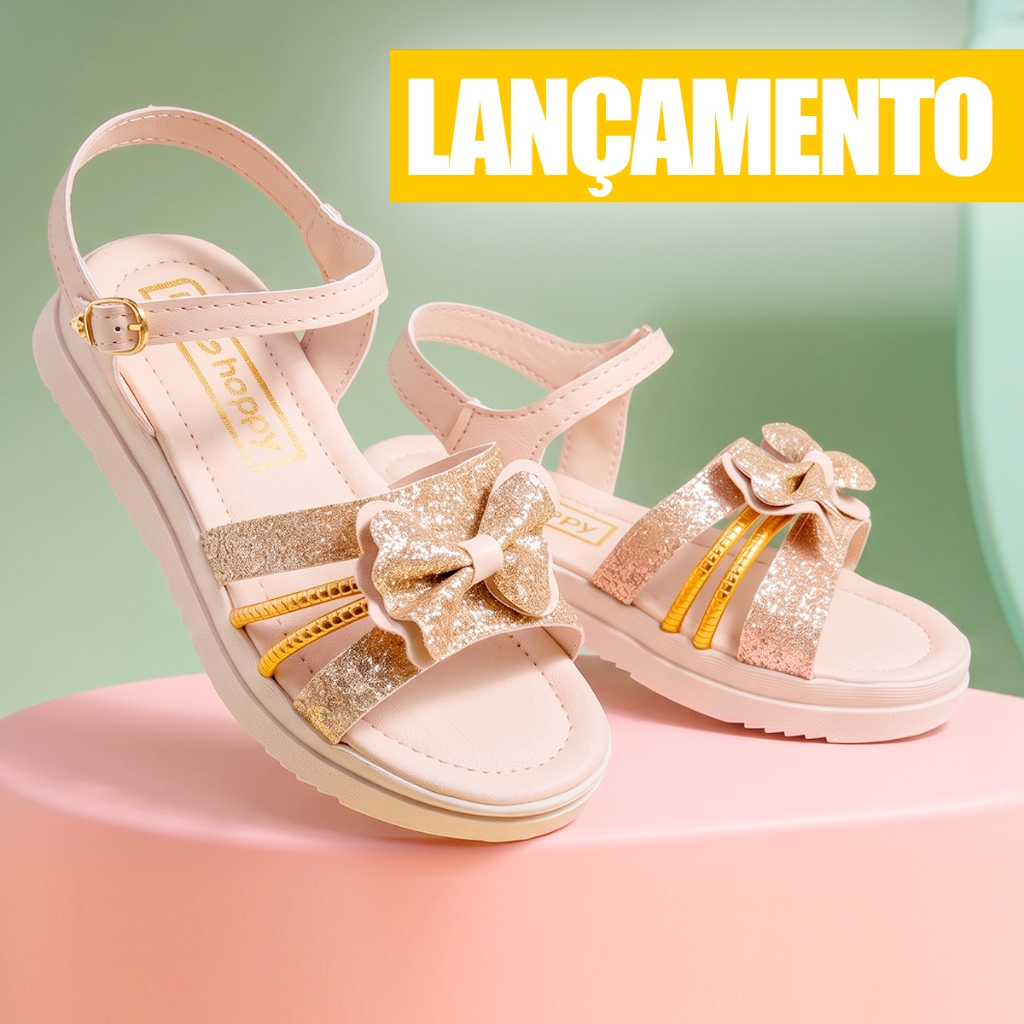 Sandalia Infantil Feminina Menina Club Happy Verão