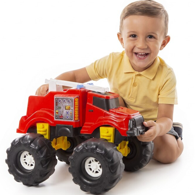 Caminhão Bombeiro Extreme Carro Brinquedo Carrinho Grande e Realista 40cm Cert. Inmetro | QUEEN SHOP