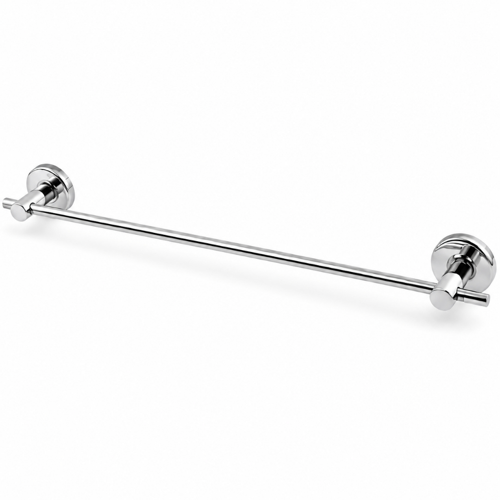 Suporte Toalha Veneza Inox 45cm de Parede Cromado Prateado para Banheiro