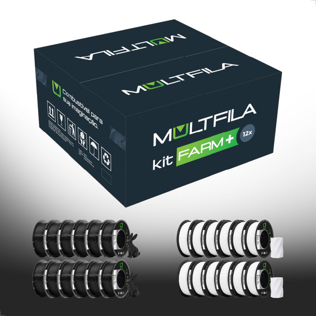 KIT FARM MULTFILA PETG 12KG — BOX COM 12 UNIDADES