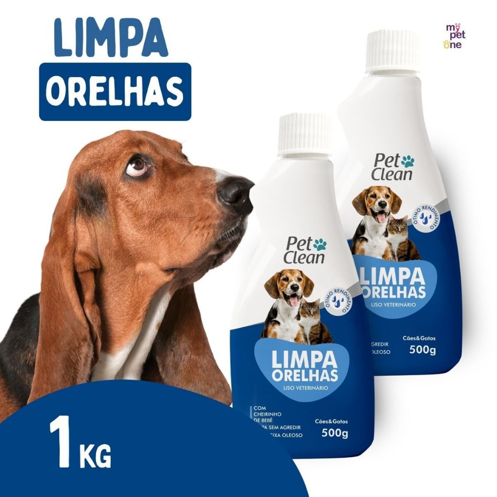 2 Limpa Orelha Limpador de Ouvido para Cães e Gatos 500g Pet Clean