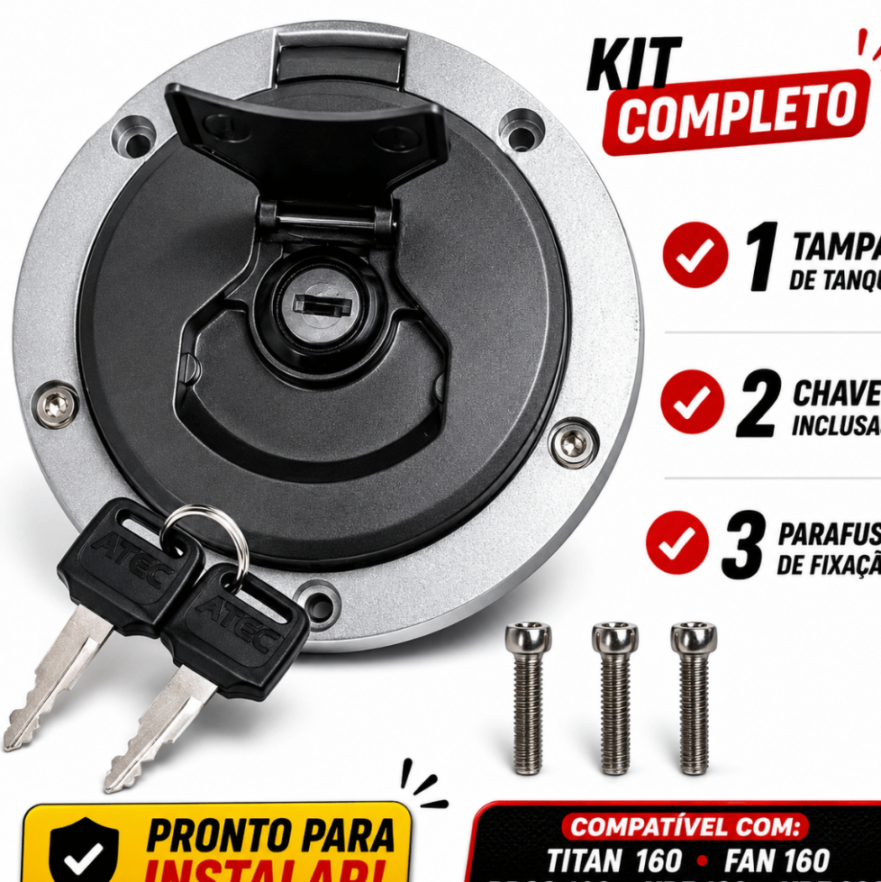Tampa Do Tanque Honda Titan/Fan 160 Bros Nxr 160 Xre 300/190 Cb 250 Twister 2016 · foto 2