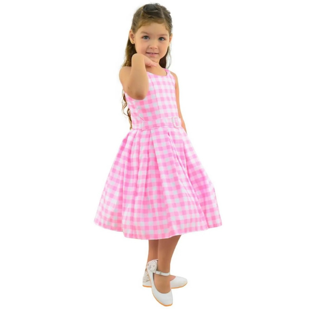 Vestido Xadrez Vintage: Deixe sua Filha Brilhar