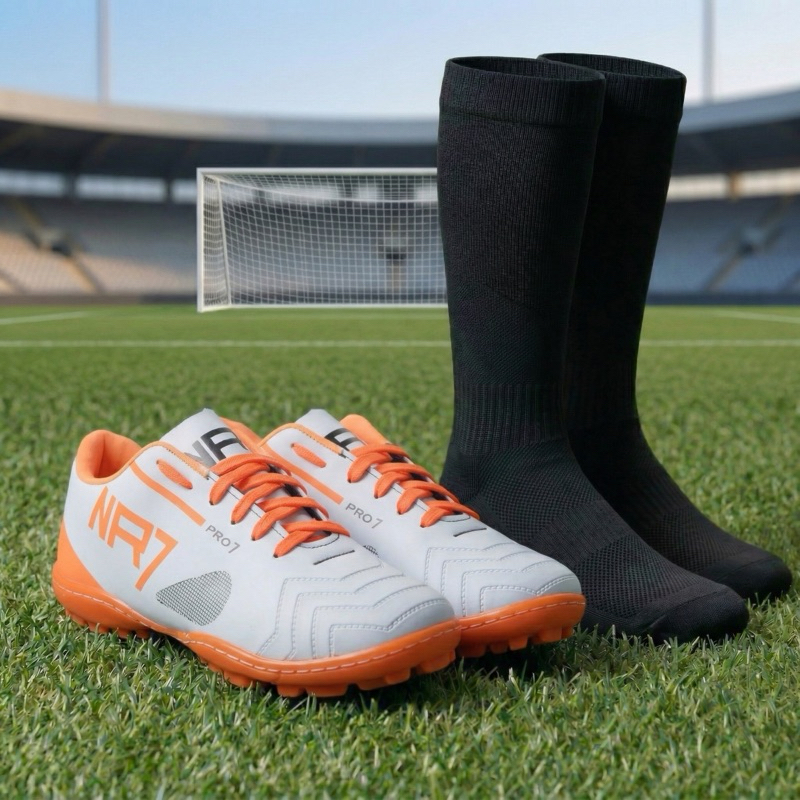 Kit Chuteira + Meião + Caneleira Unissex Conforto Premium Promoção Limitada Sola Costurada