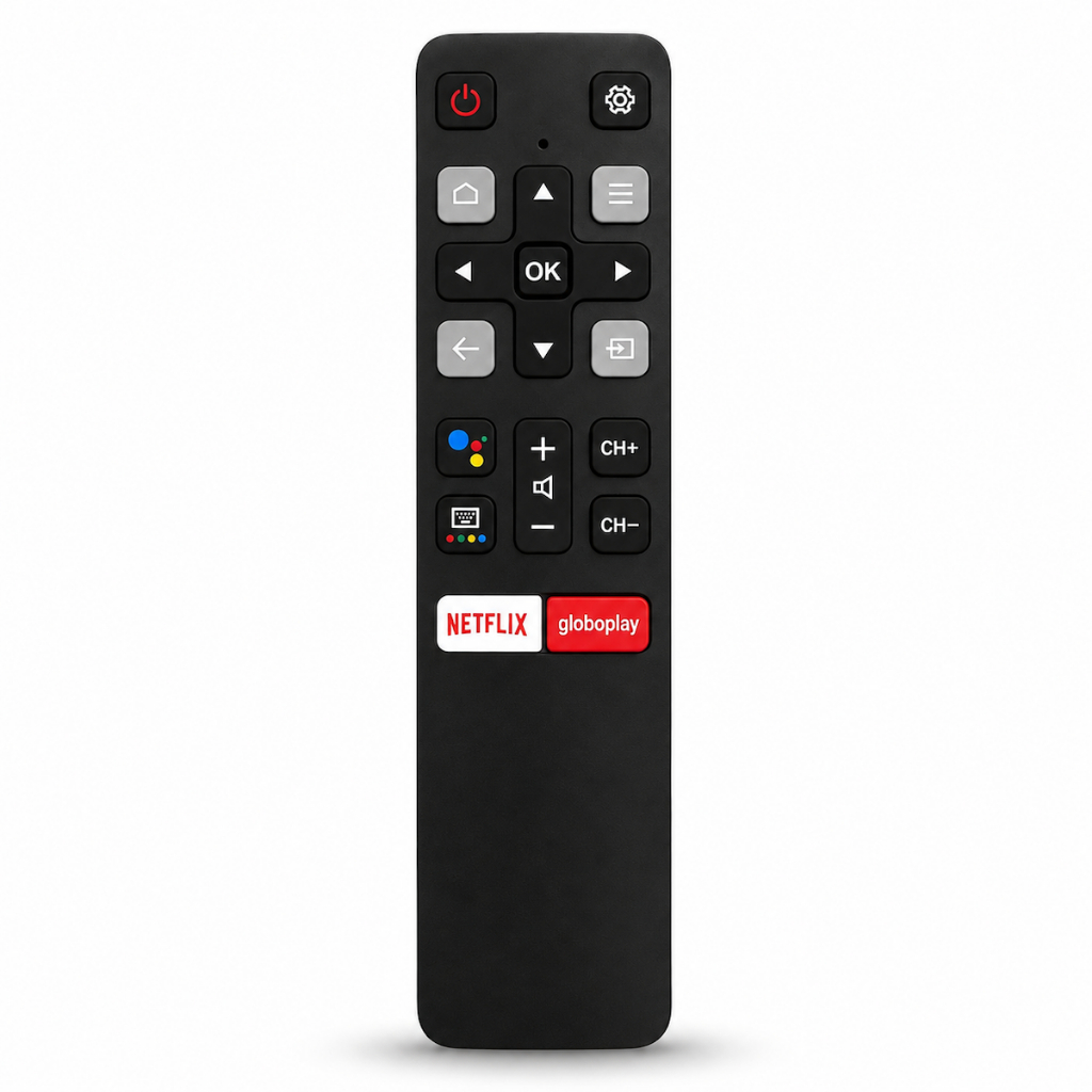 Controle Remoto Compatível Com Tv Tcl Smart Android Netflix Globoplay