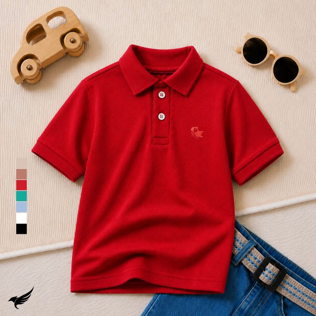 Camisa Polo Infantil manga curta