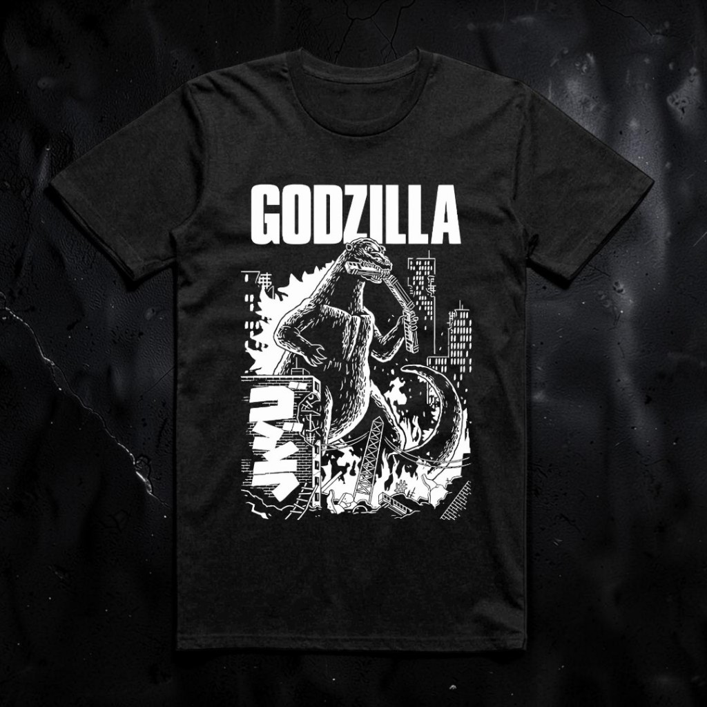 Camiseta Algodão Unissex Godzilla Gojira Kaiju Filme Monstro