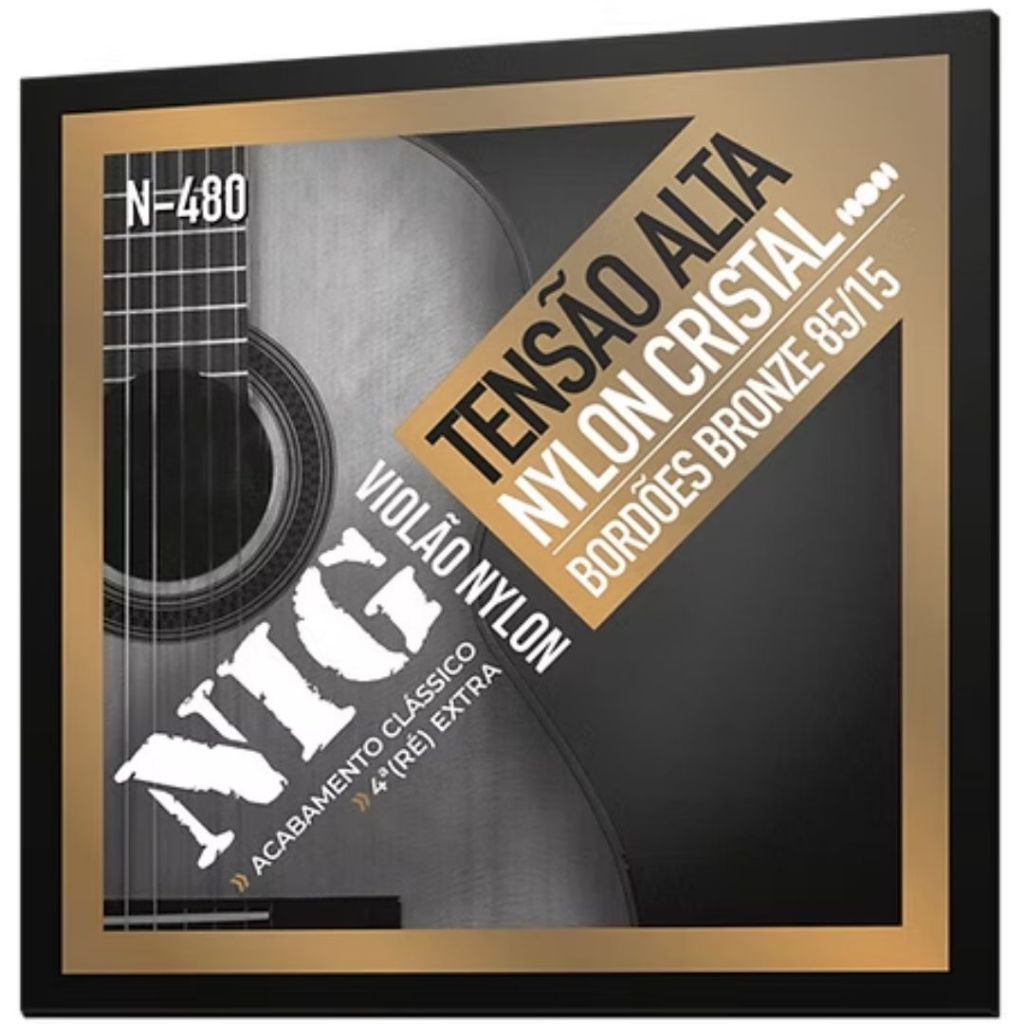 Cordas Nig Violão Nylon Bronze N480 85/15 Alta Tensão