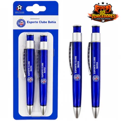 Conjunto com 2 Canetas Esporte Clube Bahia Oficial Presente Torcedor