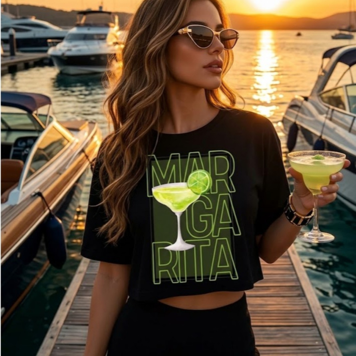Cropped Oversized Streetwear Feminino Algodão Blusa Feminina Estampada Tendência verão