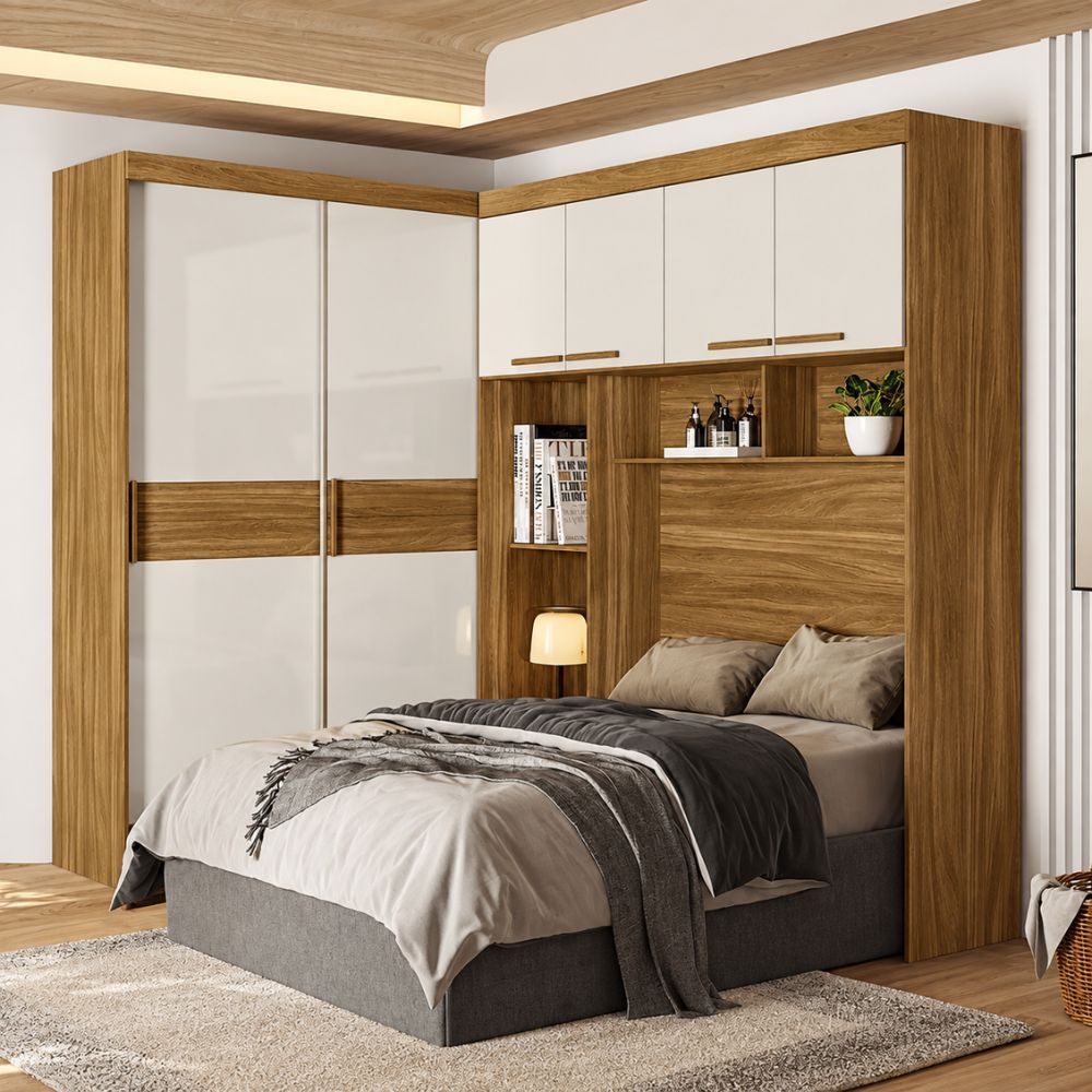 Guarda Roupa Modulado Casal 6 Portas 5 Gavetas Florença Moval