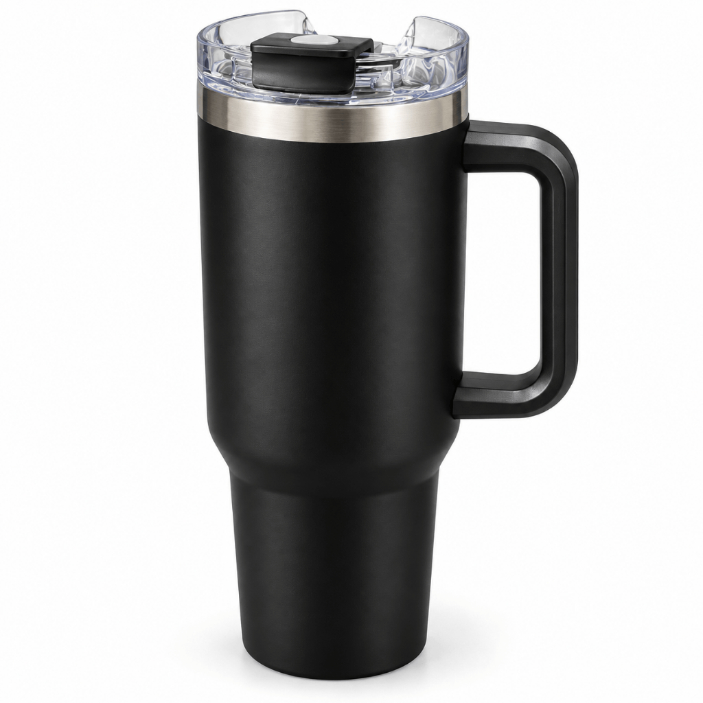 Copo Térmico Grande 1,2l Inox Com Tampa E Inox Canudo Cores - Homefy