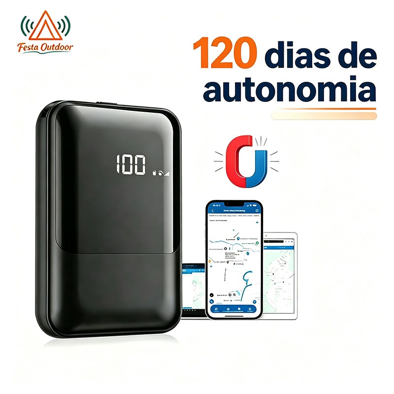 Festa Rastreador GPS 4G Sem Fio Recarregável Para Carro E Moto, App De Rastreamento Em Tempo Real, 120 Dias De Bateria