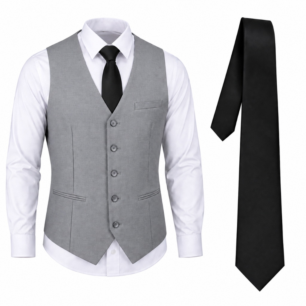 Colete Social Masculino LA CLASSY + Gravata Social Premium - Envio Imediato