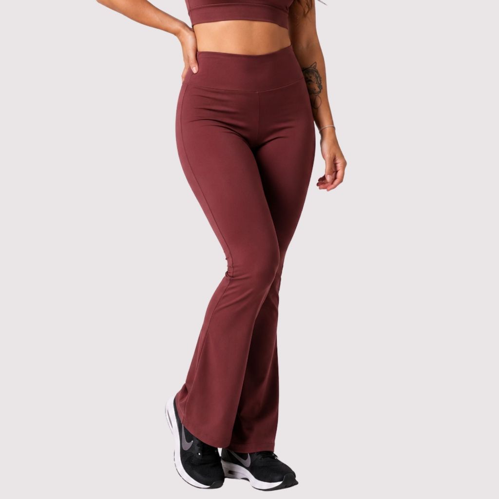 Calça Flare Bailarina Feminina Alta Compressão Academia Fitness Zero Transparência
