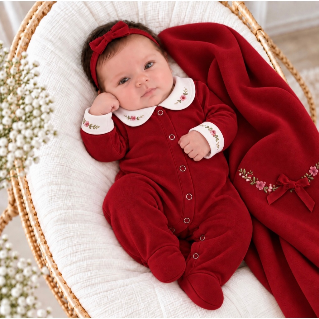 Saída de Maternidade Bebê Menina Elizabeth