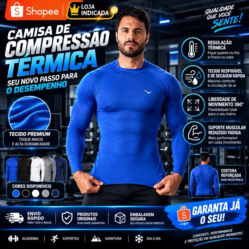 CASACO TÉRMICO MASCULINO UV+ 50 PROTEGE DO SOL MANTÉM A TEMPERATURA