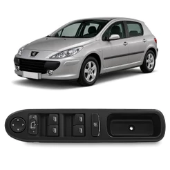 Botão Comando Vidro Elétrico Peugeot 307 2007 a 2012 Com Ajuste Retrovisor