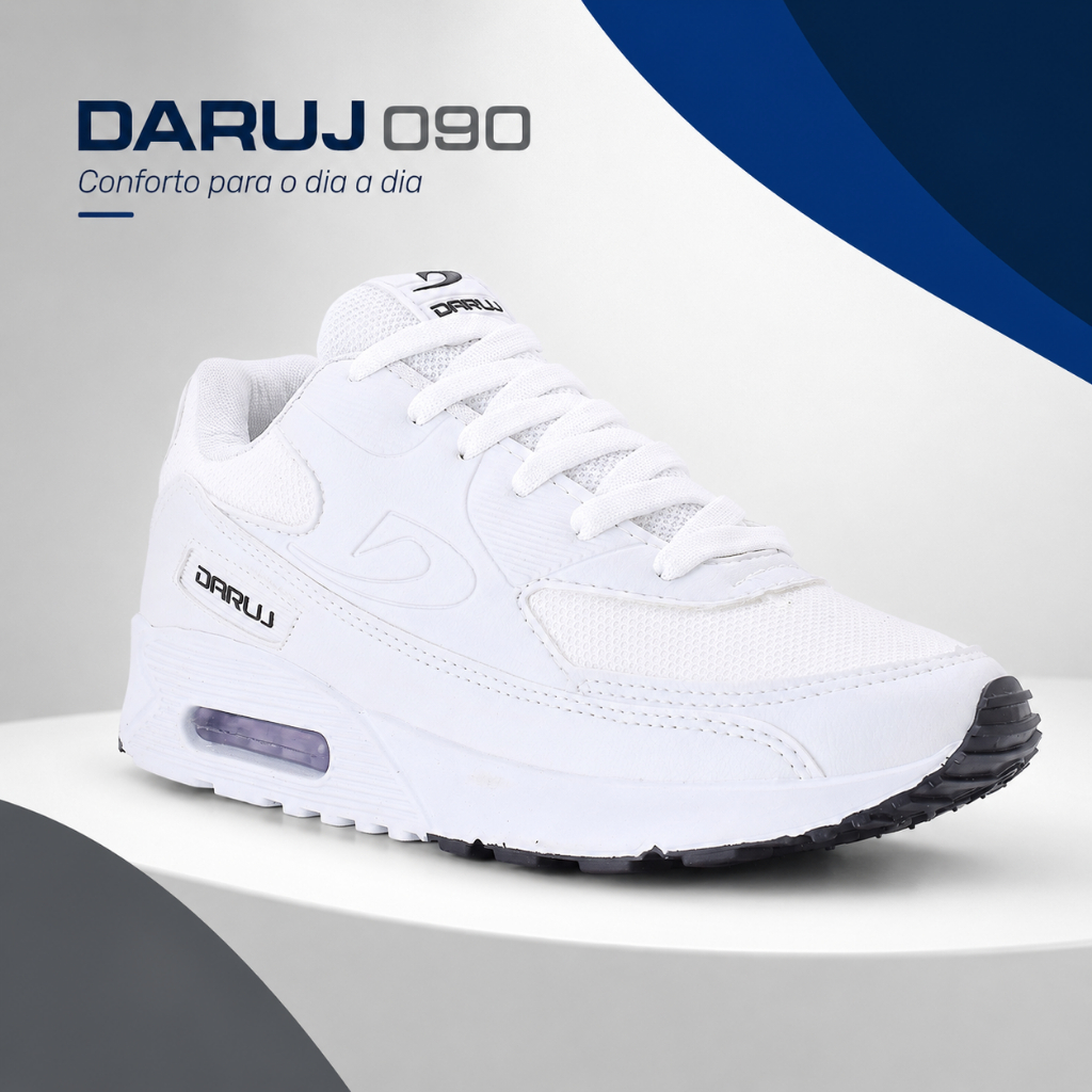 Tênis Masculino Daruj Esportivo Casual Confortável e Macio Palmilha Anatômica Ventilado Solado Flexível Antiderrapante