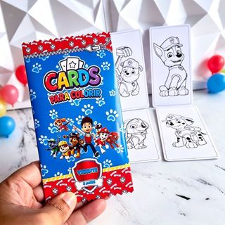 Card de Colorir Patrulha canina personalizada / Lembrancinha de festa/ aniversario