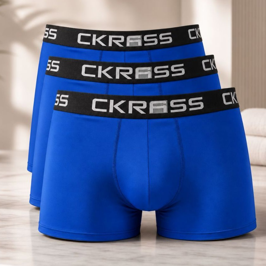 Kit 3 Cueca Boxer Masculina De Microfibra Toque Suave Alta Elasticidade Confortável Respiravél