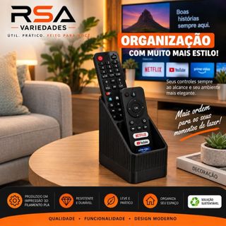 Suporte Controle Remoto Base para controle Organizador de controle remoto impressao 3D