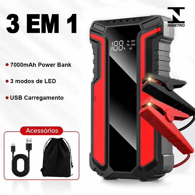 016 Auxiliar Partida Bateria Portatil,20000mAh Auxiliar De Partida Bateria Veicular Com Power Bank Alta potência