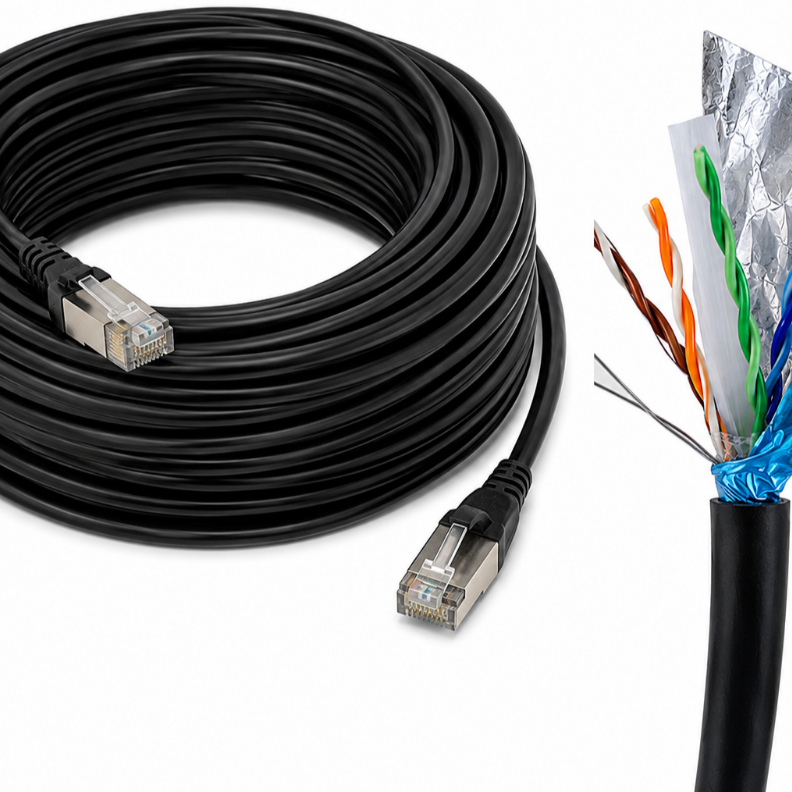 Cabo De Rede Patch Cord Cat6 30 Metros 30m Cat 6 Blindado