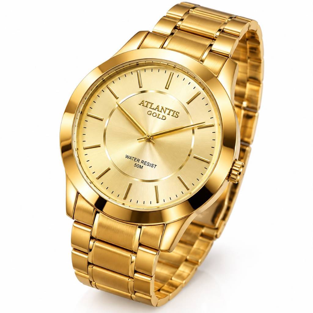 Relógio Feminino Atlantis Gold Luxo à Prova D'Água