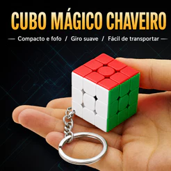Chaveiro Mini Cubo Mágico 3x3 Stickerless Brinquedo Educativo Anti Estresse Presente