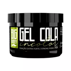 Gel Cola Incolor Big Barber 300g Fixação Extra Forte Profissional