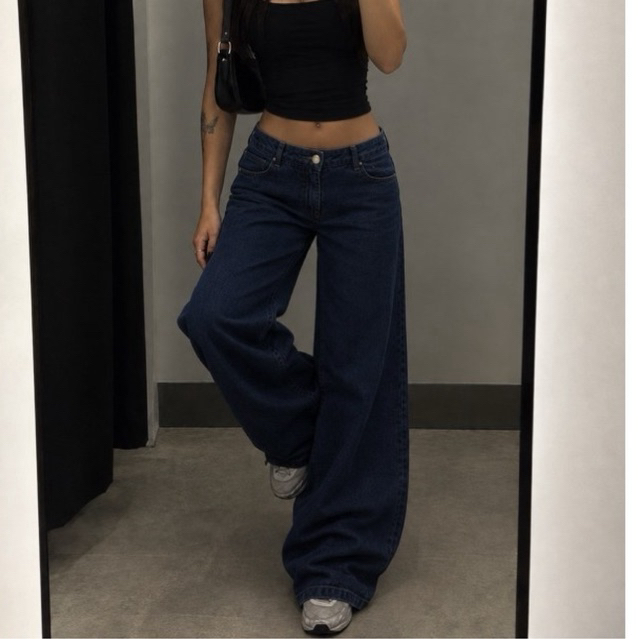 Wide Leg Jeans Cintura Média Baixa 2000s — imagem 2 de 2
